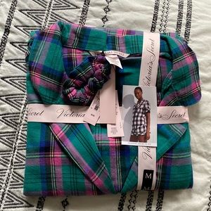 Victoria Secret Flannel Short PJ Set